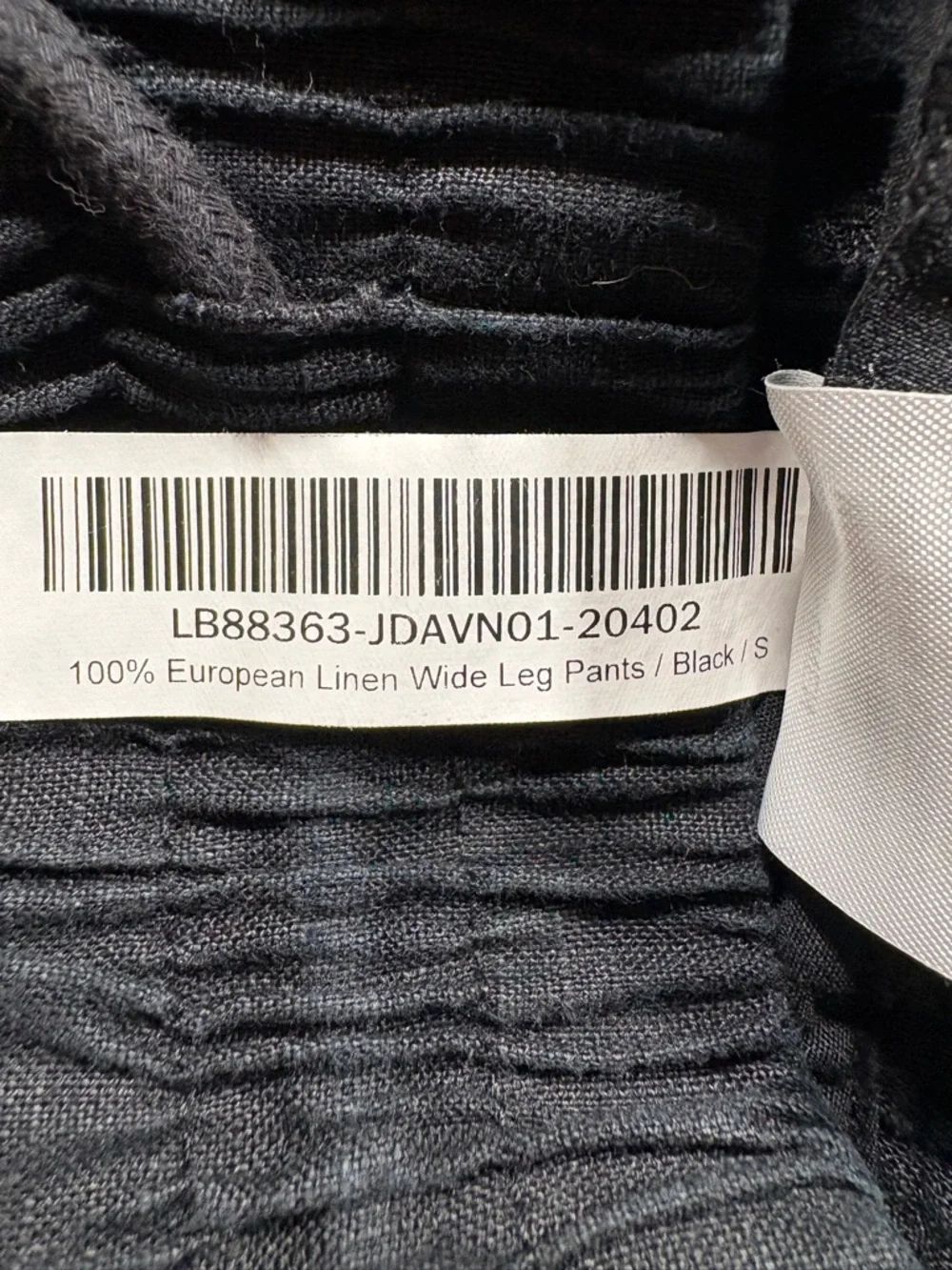 Quince Black 100% European Linen Wide-Leg Pants Size Small - Picture 9 of 9
